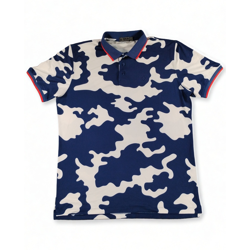 Preppy Athleisure G/FORE Golf Polo Large Exploded Camo Stretch Tech Jersey Shirt